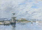 Eugene Boudin View of The Port of Antibes, Morning, 1893 oil painting reproduction