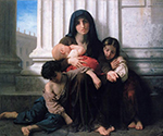 William-Adolphe Bouguereau Família indigente, 1865 oil painting reproduction