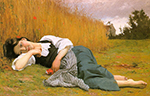 William-Adolphe Bouguereau Rest at harvest(1865) oil painting reproduction