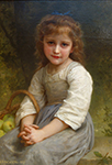 William-Adolphe Bouguereau Little Girl with a Basket of Apples  oil painting reproduction