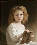William-Adolphe Bouguereau The Story Book  oil painting reproduction