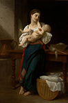 William-Adolphe Bouguereau Premières Caresses, 1866 oil painting reproduction