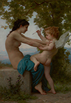 William-Adolphe Bouguereau A Young Girl Defending Herself against Eros  oil painting reproduction