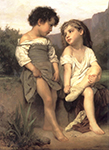 William-Adolphe Bouguereau At the Edge of the Brook (1879) oil painting reproduction