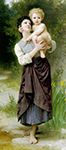 William-Adolphe Bouguereau Brother And Sister (1887) oil painting reproduction