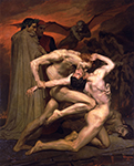 William-Adolphe Bouguereau Dante And Virgil In Hell (1850) oil painting reproduction