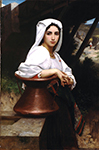 William-Adolphe Bouguereau Italian Girl Drawing Water (1871) oil painting reproduction