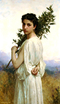 William-Adolphe Bouguereau Laurel Branch (1900) oil painting reproduction