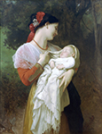 William-Adolphe Bouguereau Maternal Admiration (1869) oil painting reproduction
