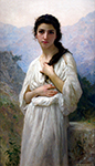 William-Adolphe Bouguereau Meditation (1901) oil painting reproduction