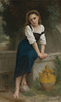 William-Adolphe Bouguereau Orphan by the Fountain (1883) oil painting reproduction