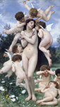 William-Adolphe Bouguereau Return of Spring (1886) oil painting reproduction