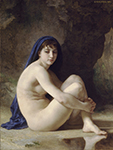 William-Adolphe Bouguereau Seated Nude (1884) oil painting reproduction