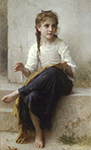 William-Adolphe Bouguereau Sewing (1898) oil painting reproduction