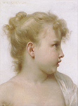 William-Adolphe Bouguereau Study Head Of A Little Girl (1888) oil painting reproduction