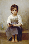 William-Adolphe Bouguereau The Difficult Lesson (1884) oil painting reproduction