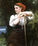 William-Adolphe Bouguereau The Haymaker (1869) oil painting reproduction