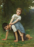 William-Adolphe Bouguereau The Horseback Ride (1884) oil painting reproduction