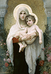William-Adolphe Bouguereau The Madonna of the Roses (1903) oil painting reproduction