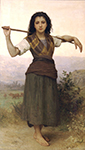 William-Adolphe Bouguereau The Shepherdess (1889) oil painting reproduction