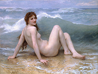 William-Adolphe Bouguereau The Wave (1896) 2 oil painting reproduction