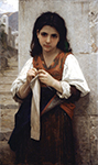 William-Adolphe Bouguereau Tricoteuse (1879) oil painting reproduction