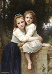 William-Adolphe Bouguereau Two Sisters (1901) oil painting reproduction