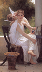 William-Adolphe Bouguereau Work Interrupted (1891) oil painting reproduction