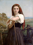 William-Adolphe Bouguereau Young Shepherdess (1868) oil painting reproduction