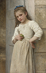 William-Adolphe Bouguereau Yvonne sur le pas de la porte (1901) oil painting reproduction