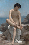 William-Adolphe Bouguereau The Bather (1879) oil painting reproduction