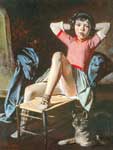 Balthus Girl with a Cat oil painting reproduction
