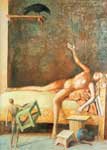 Balthus Large Composition with Raven oil painting reproduction