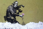 Banksy Cameraman and Flower oil painting reproduction