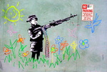 Banksy Crayon Machine Gun oil painting reproduction