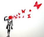 Banksy Butterfly Suicide oil painting reproduction