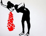 Banksy Throwing Up Hearts oil painting reproduction