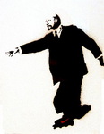 Banksy Lenin on Rollerblades oil painting reproduction