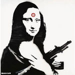 Banksy Mona Lisa Gun Target oil painting reproduction