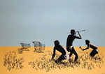 Banksy Trolley Hunters oil painting reproduction