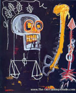 Jean-Michel Basquiat Black Skull oil painting reproduction