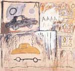 Jean-Michel Basquiat Cadillac Moon oil painting reproduction