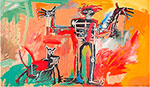 Jean-Michel Basquiat Boy and Dog in a Johnnypump oil painting reproduction