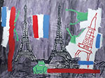 Jean-Michel Basquiat Eiffel Tower oil painting reproduction