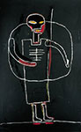 Jean-Michel Basquiat Untitled (Black figure) oil painting reproduction