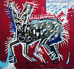 Jean-Michel Basquiat Red Rabbit oil painting reproduction