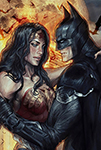 Batman and Wonderwoman painting for sale