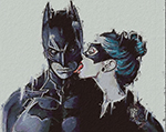 Batman and Catwoman Kiss painting for sale