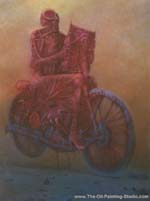 Zdzislaw Beksinski Motorbike Rider oil painting reproduction