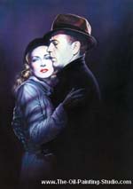 Bogey and Bacall painting for sale